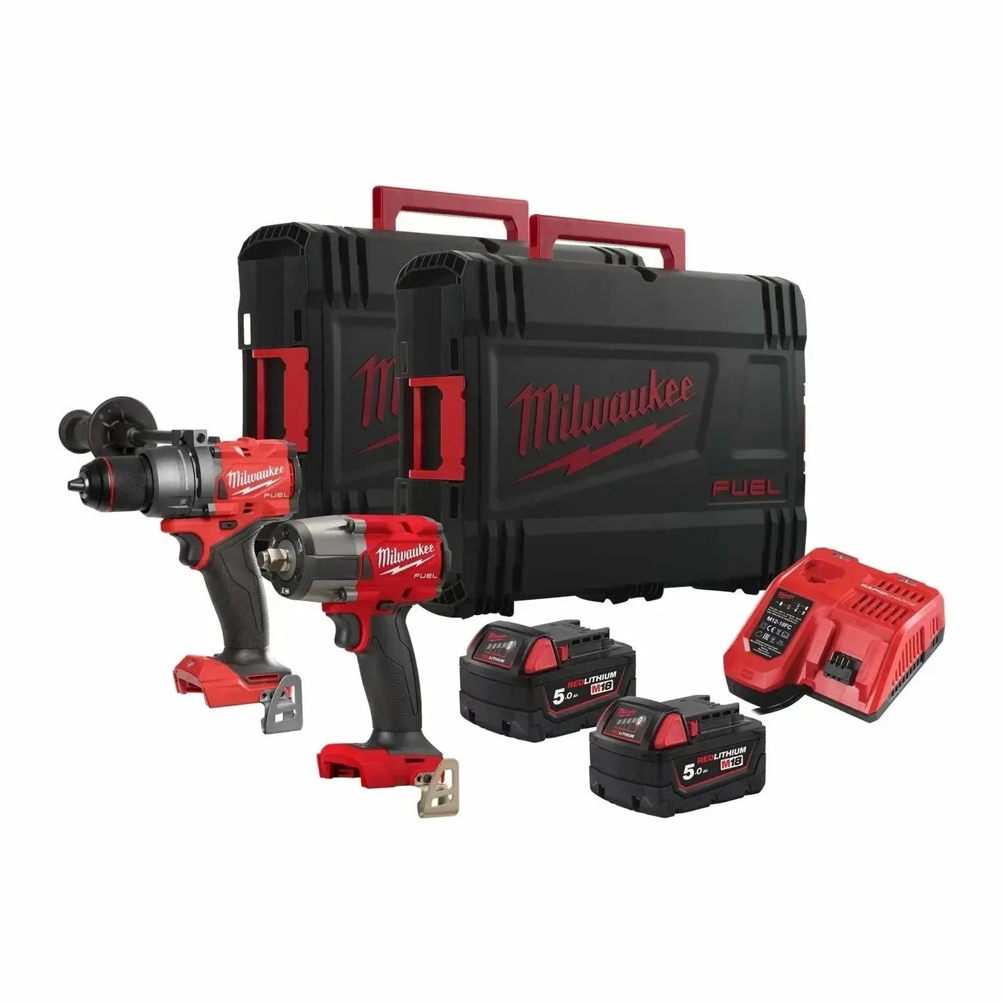 Milwaukee M18 FPP2F3-502X Powerpack M18 FPD3 + M18 FMTIW2F12 18V 5.0Ah in HD Box - 4933492518