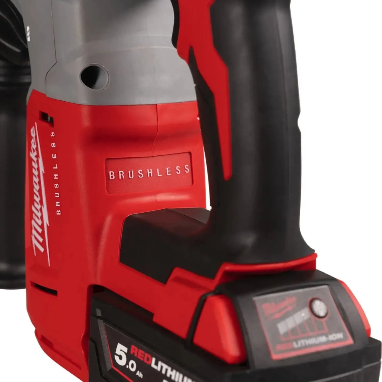 Milwaukee M18 BLPP2G-502X 18V Li-ion accu combihamer (M18 BLHX-0) & Haakse slijper (M18 BLSAG125XPD) combiset (2x 5.0Ah accu) in HD Box