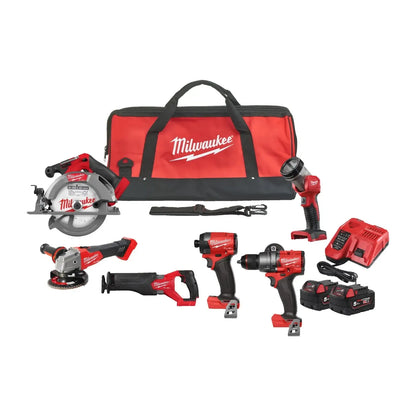 Milwaukee M18 FPP6G3-502B 18V Li-ion accu 6-Delige combiset in transporttas (2x 5.0Ah accu)